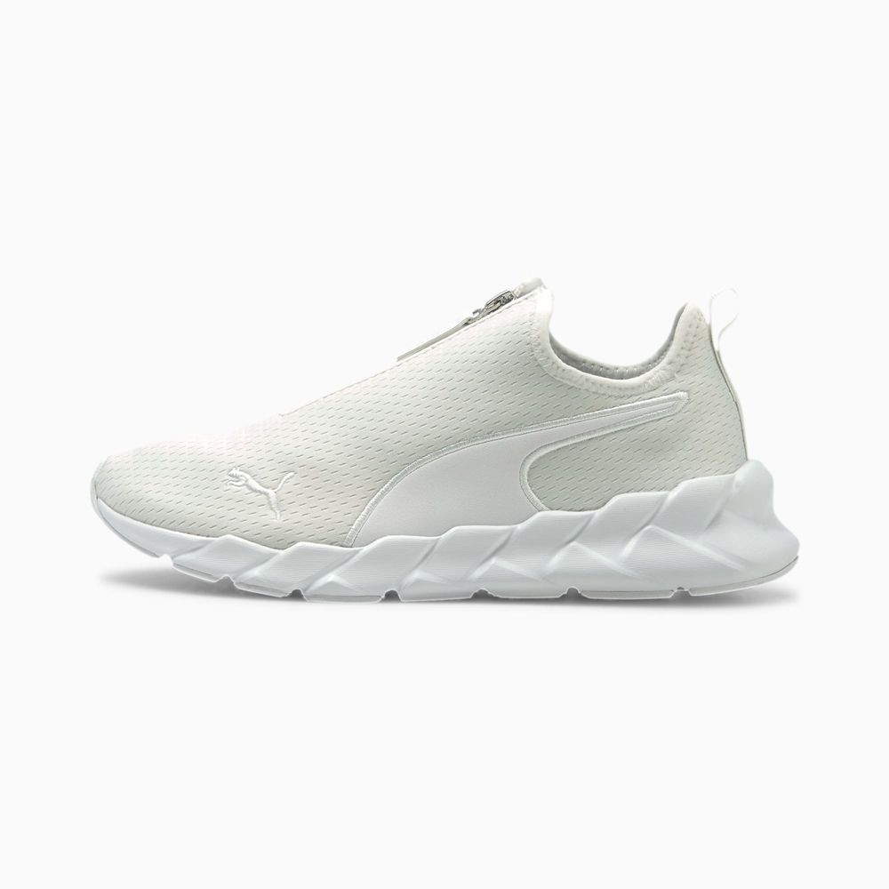 Puma Weave Cipzáros Női Edzőcipő - Fehér ( Hungary - FHBMZ6940 )